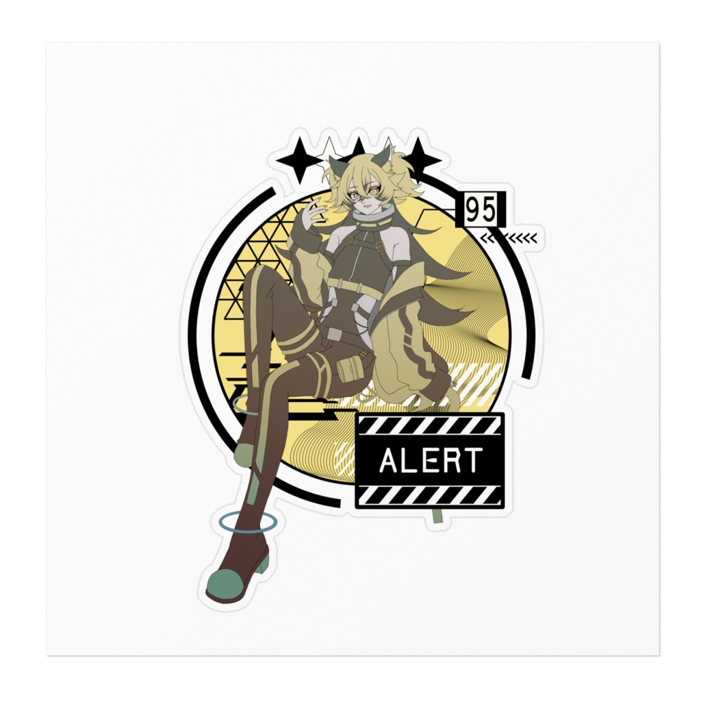 なかばちステッカー