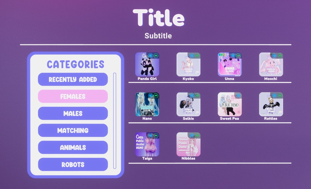 Fully Customizable Avatar Selection UI for Worlds, Easy Avi Menu Setup with Editor Scripts and UI Pedestals アバターメニュー