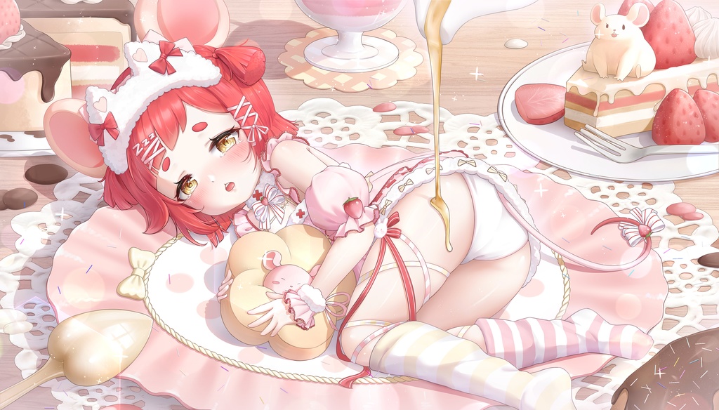 【限定1点】【VTS対応】販売中のLive2Dモデル:かわいいいちごマウス