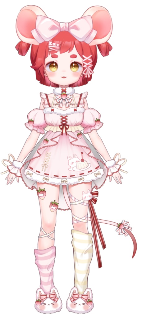 【限定1点】【VTS対応】販売中のLive2Dモデル:かわいいいちごマウス