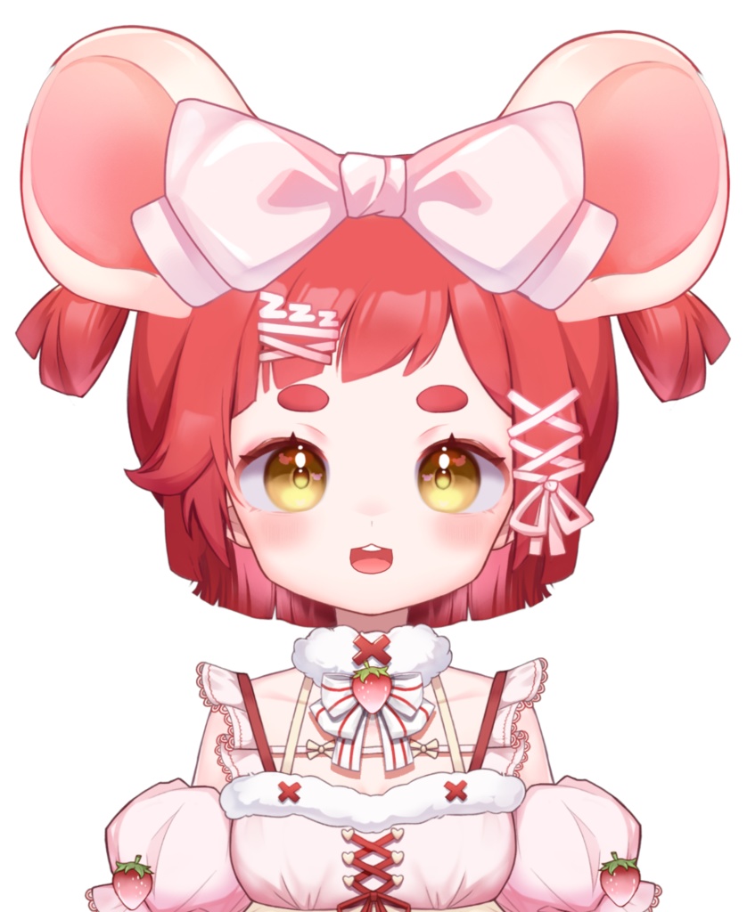【限定1点】【VTS対応】販売中のLive2Dモデル:かわいいいちごマウス