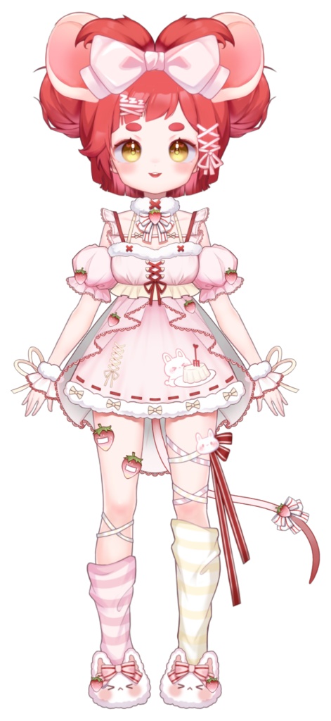 【限定1点】【VTS対応】販売中のLive2Dモデル:かわいいいちごマウス