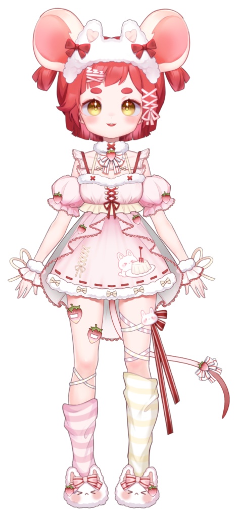 【限定1点】【VTS対応】販売中のLive2Dモデル:かわいいいちごマウス