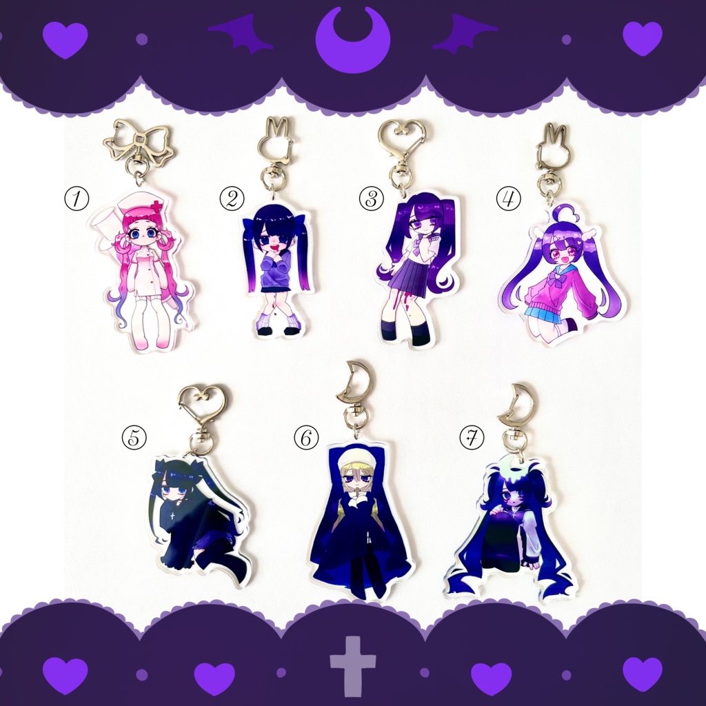 おんなのこアクリルキーホルダー