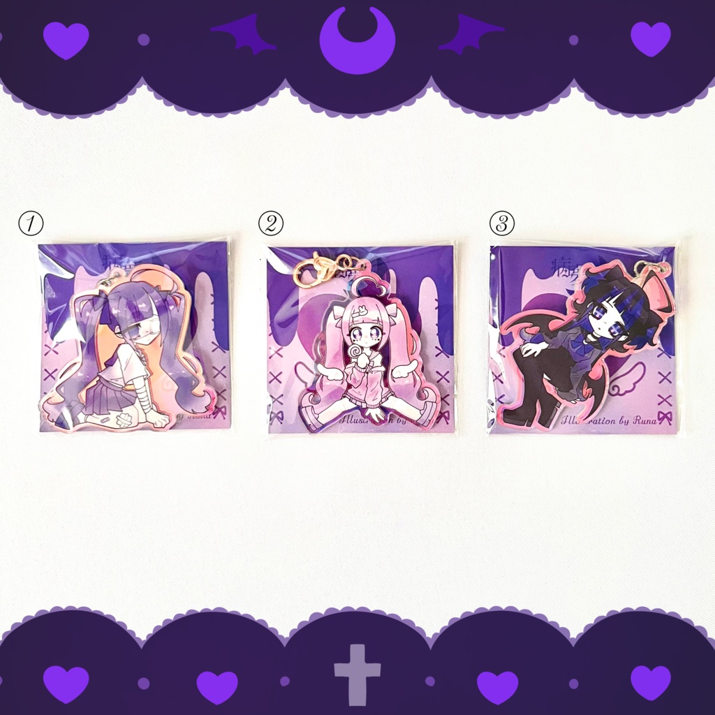 キラキラアクリルキーホルダー