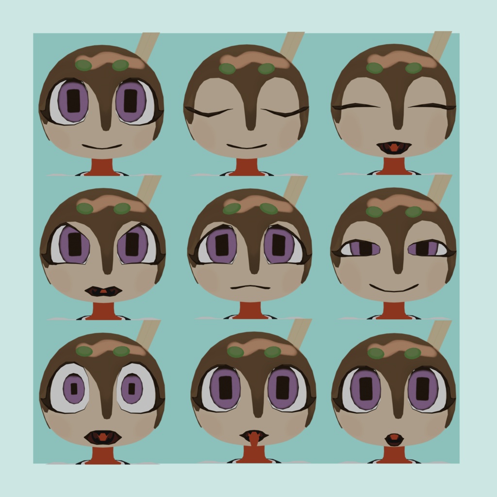 【Freeアバター】たこやきちゃん&あかしやきくん(cluster&VRChat対応)