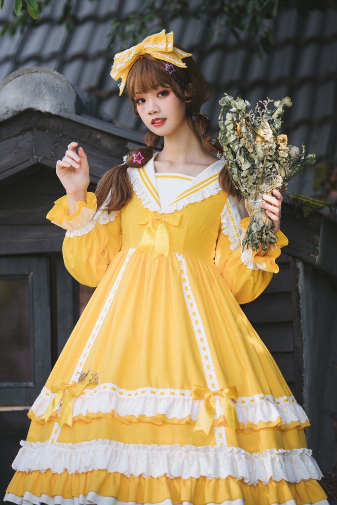 ミスベティロリータソリッドカラーop長袖プリンセスドレスロリータドレススカート Bmwロリータの夢 Booth