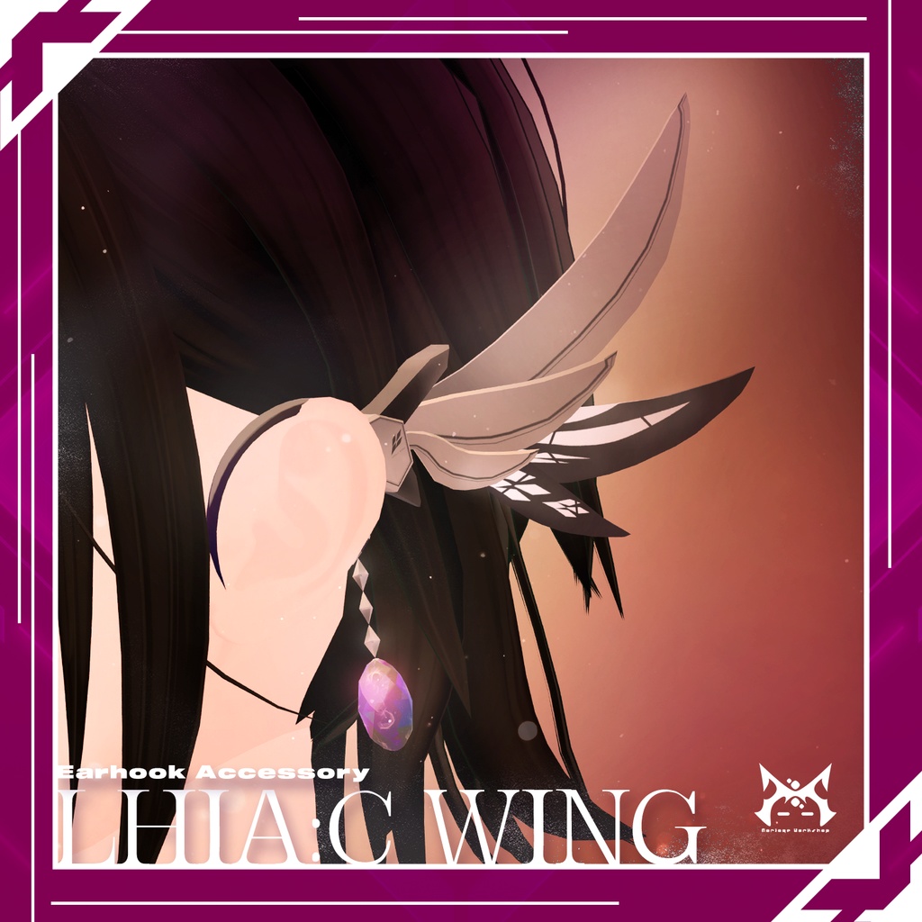 【VRChat用】LHIA:C WING(Earhook Accessory)