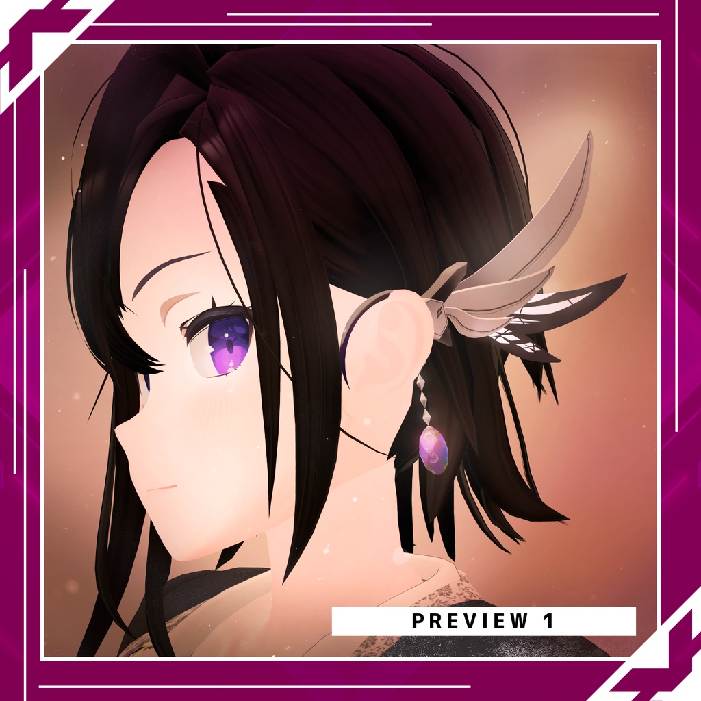 【VRChat用】LHIA:C WING(Earhook Accessory)