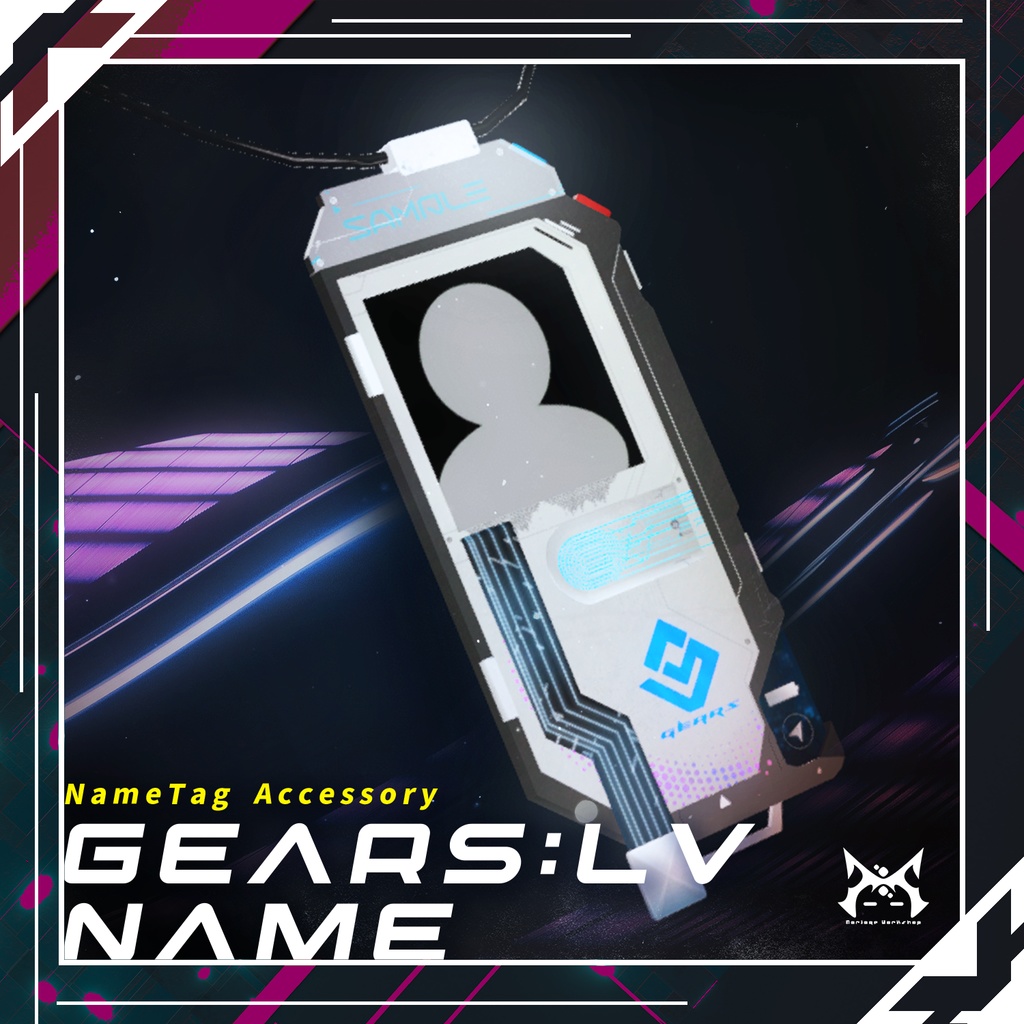 【VRChat用】GEARS:LV NAME(Nametag Accessory)