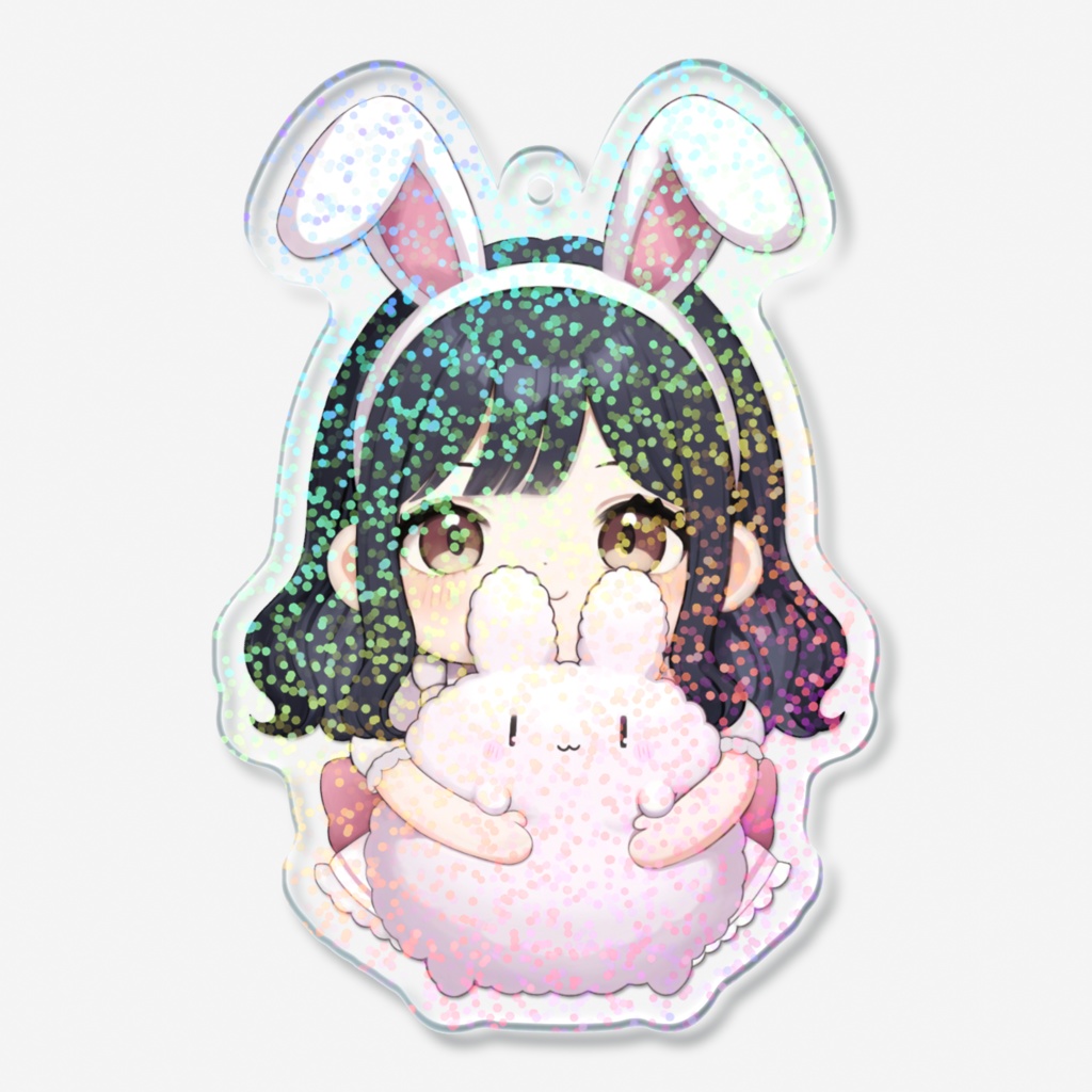 うさぎもちの一周年記念アクリルキーホルダー