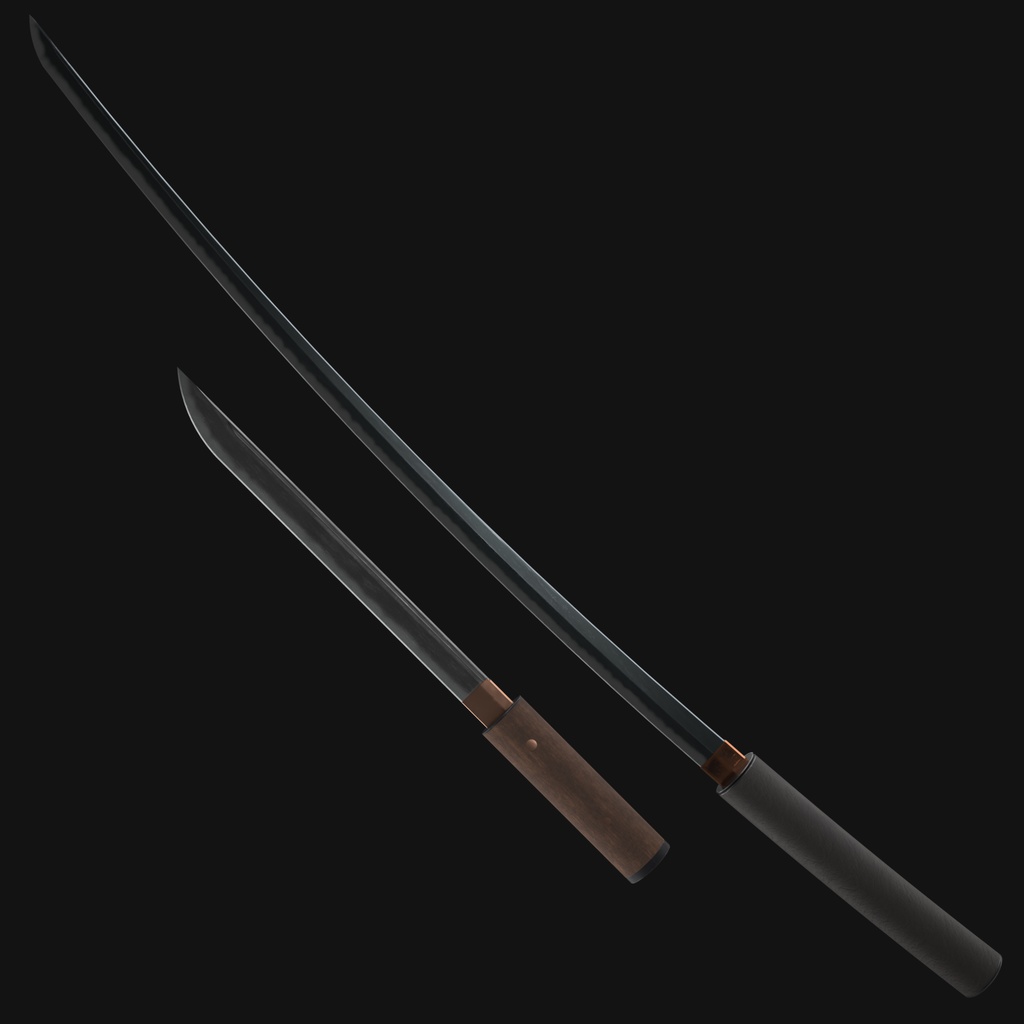 Shirasaya Katana and Tanto combo pack