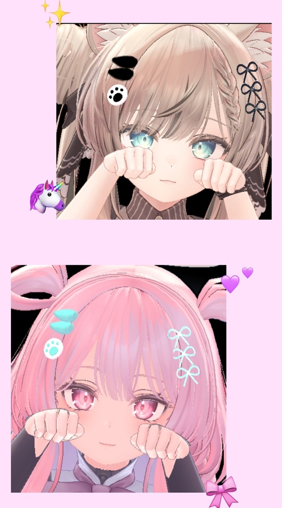 (5アバター対応) 猫の爪のヘアピン