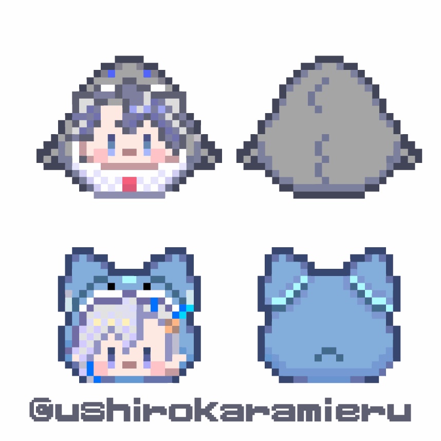 サメくんとヌたまのフチ無しアクリルスタンド