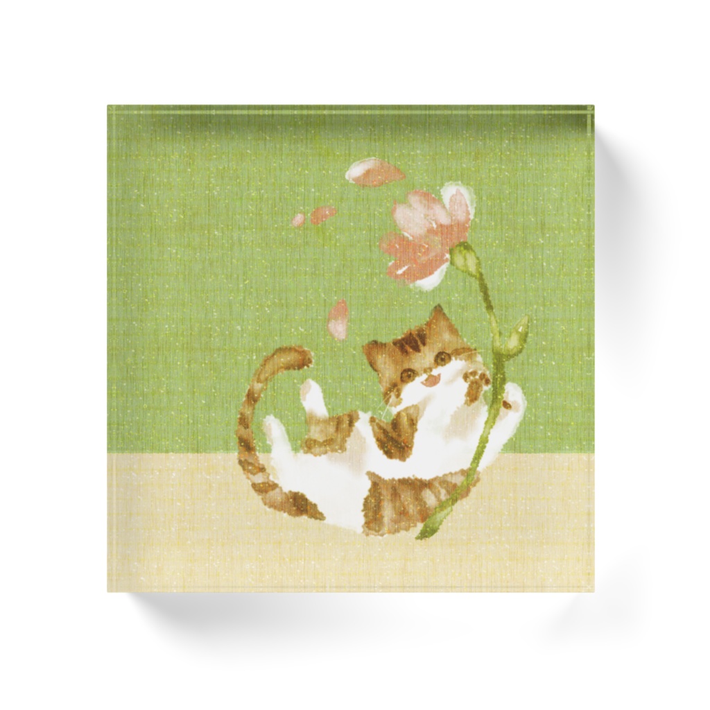 003はちわびねこ🌱アクリルブロック