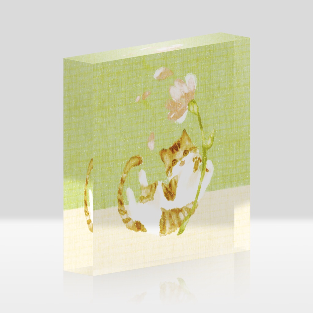 003はちわびねこ🌱アクリルブロック