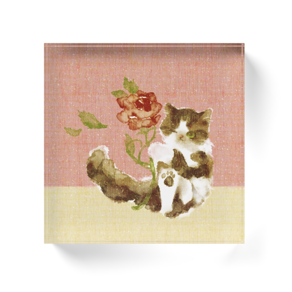 001はちわびねこ🌱アクリルブロック