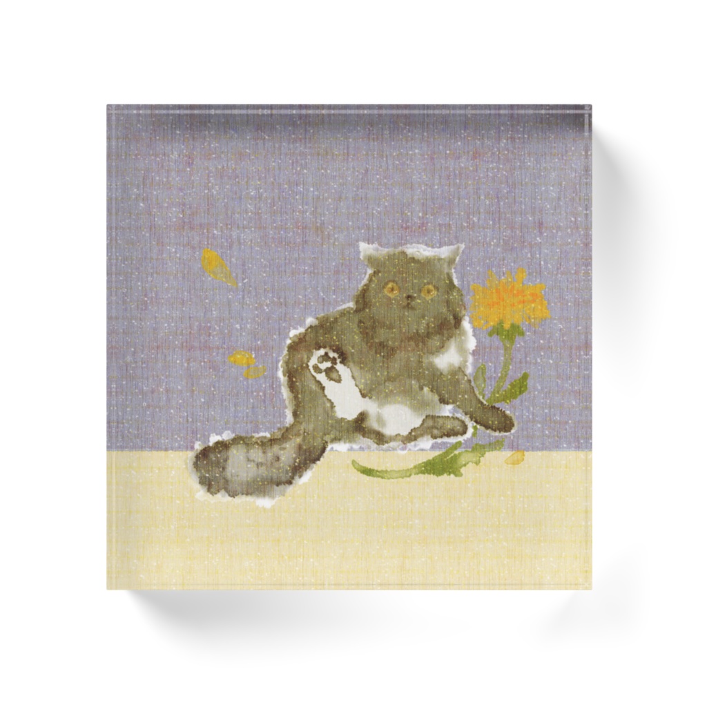 004はちわびねこ🌱アクリルブロック