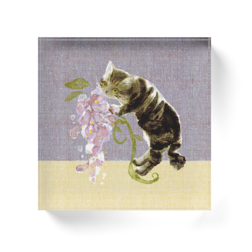 006はちわびねこ🌱アクリルブロック