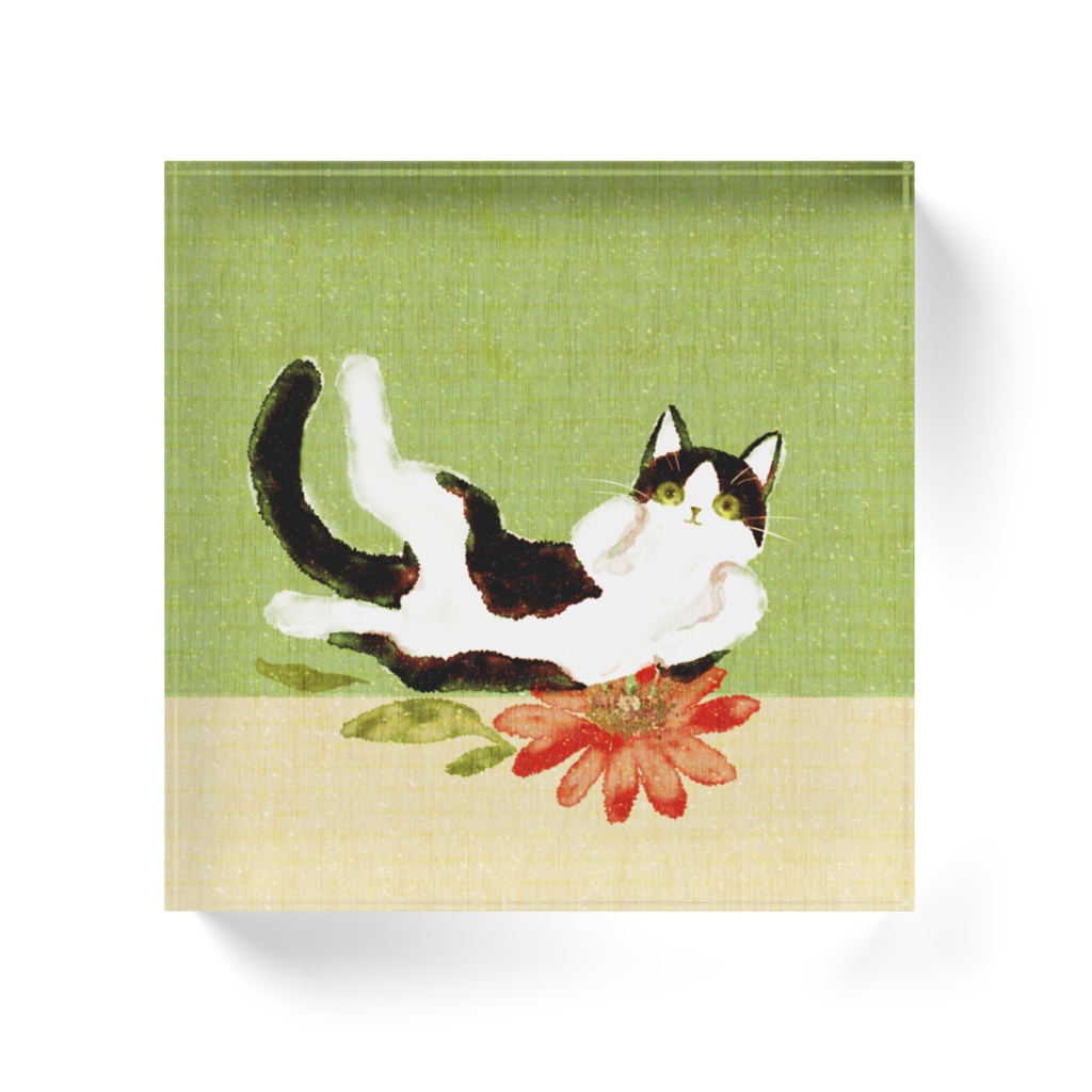 008はちわびねこ🌱アクリルブロック
