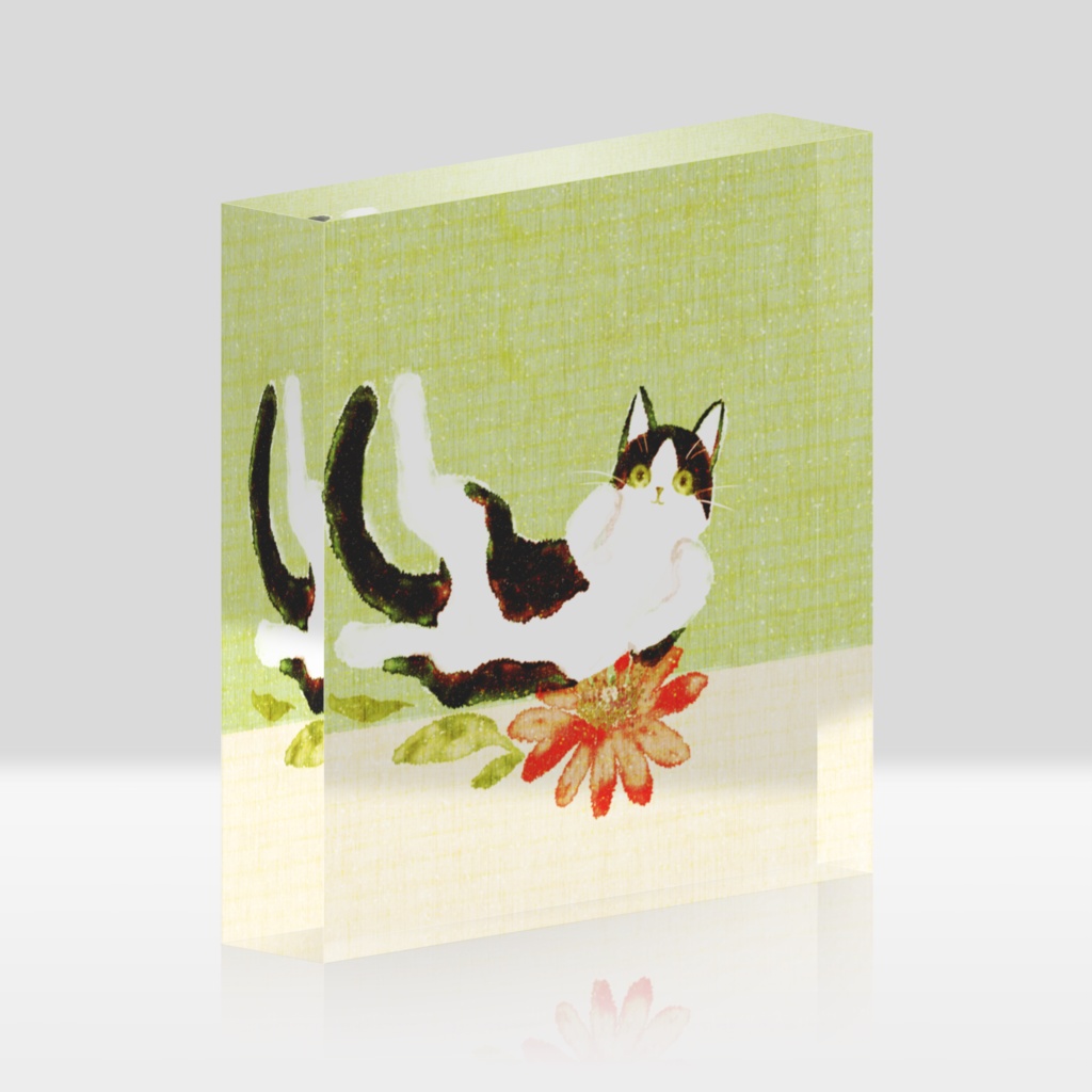 008はちわびねこ🌱アクリルブロック
