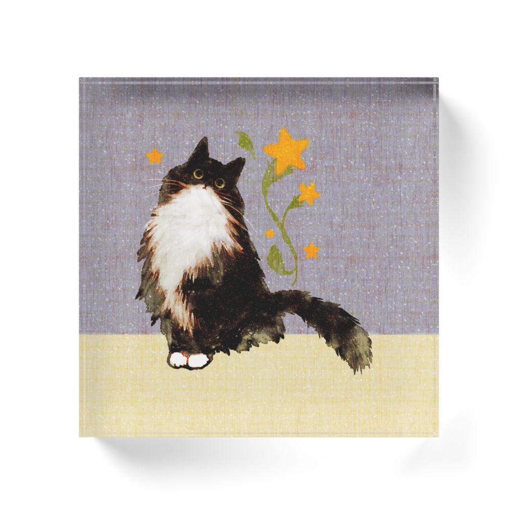 011はちわびねこ🌱アクリルブロック