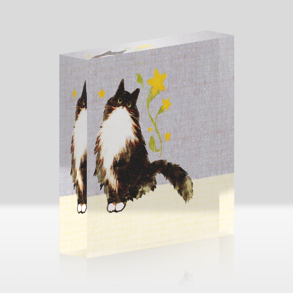 011はちわびねこ🌱アクリルブロック