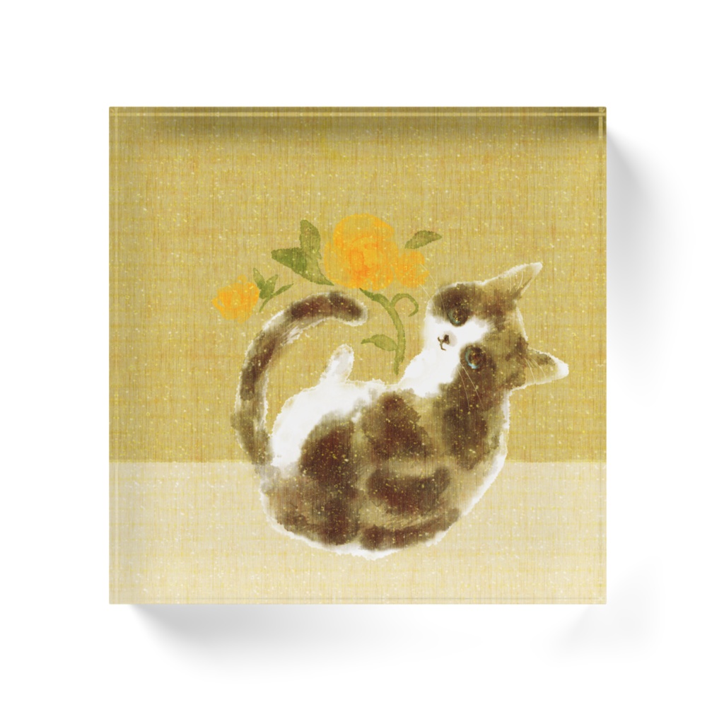 013はちわびねこ🌱アクリルブロック