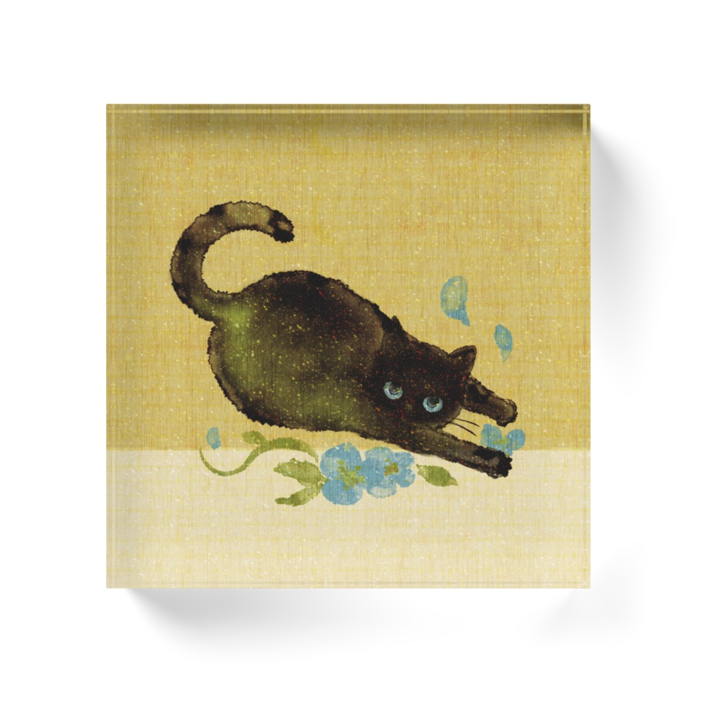 012はちわびねこ🌱アクリルブロック