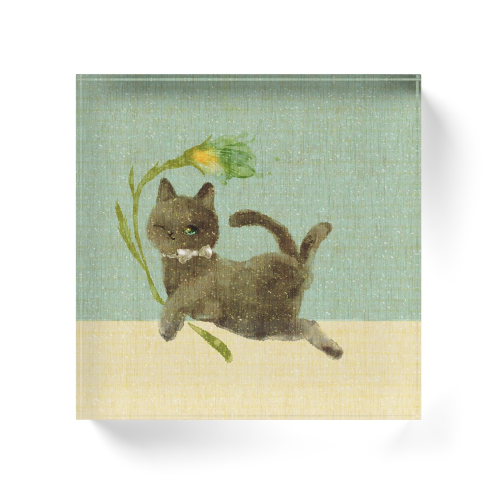 014はちわびねこ🌱アクリルブロック