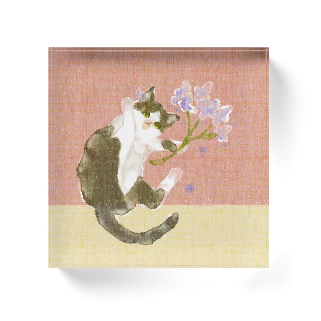 020はちわびねこ🌱アクリルブロック