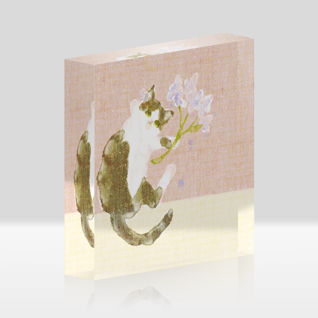 020はちわびねこ🌱アクリルブロック