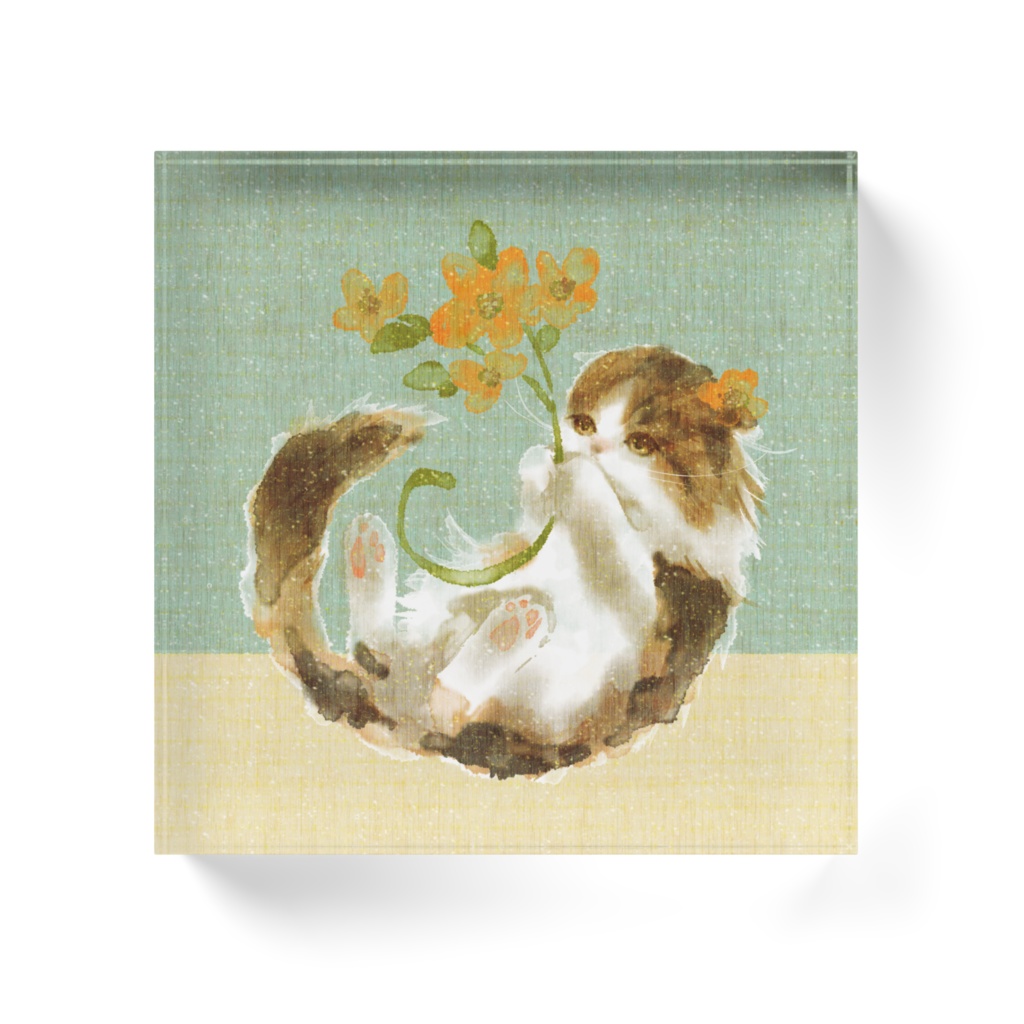 018はちわびねこ🌱アクリルブロック