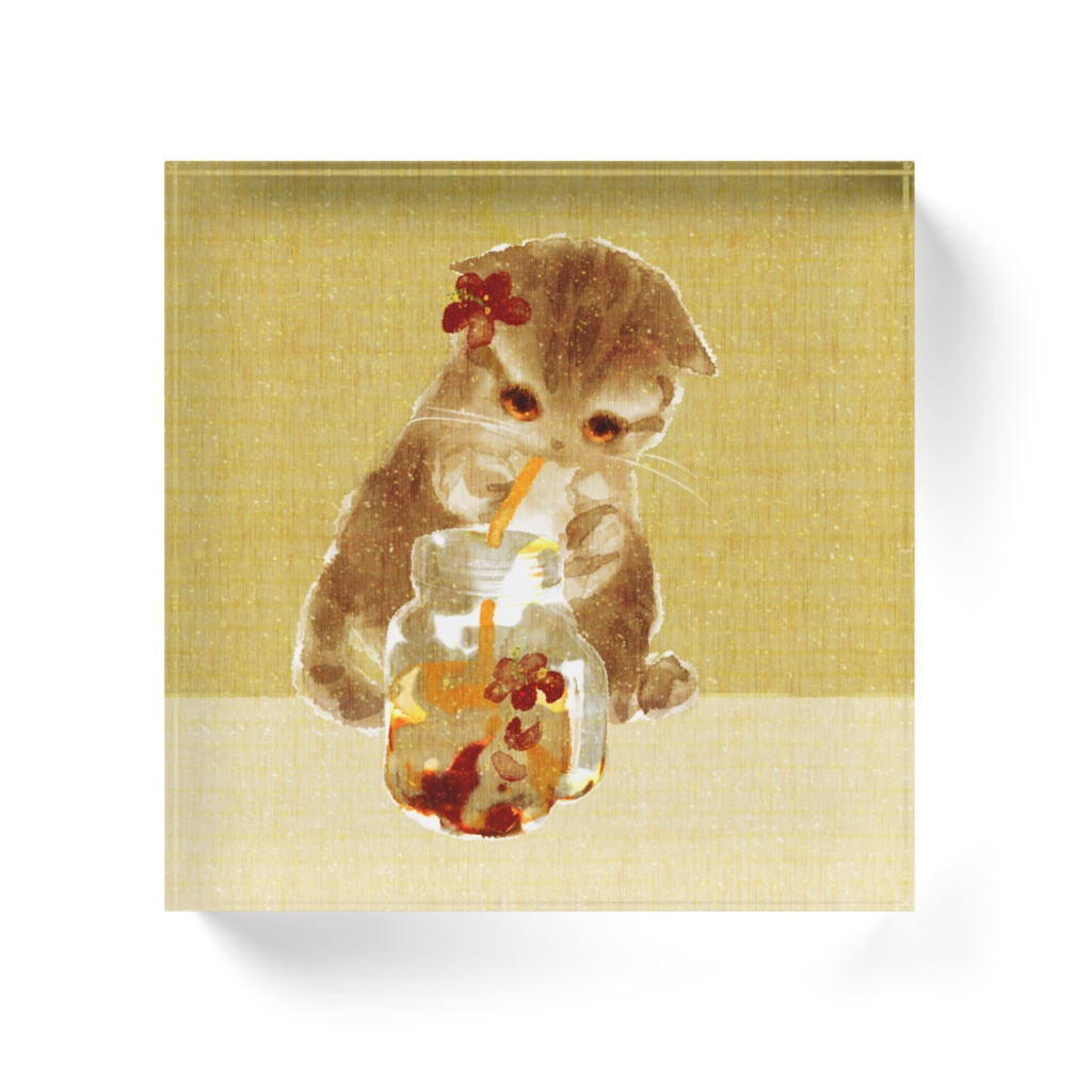 019はちわびねこ🌱アクリルブロック