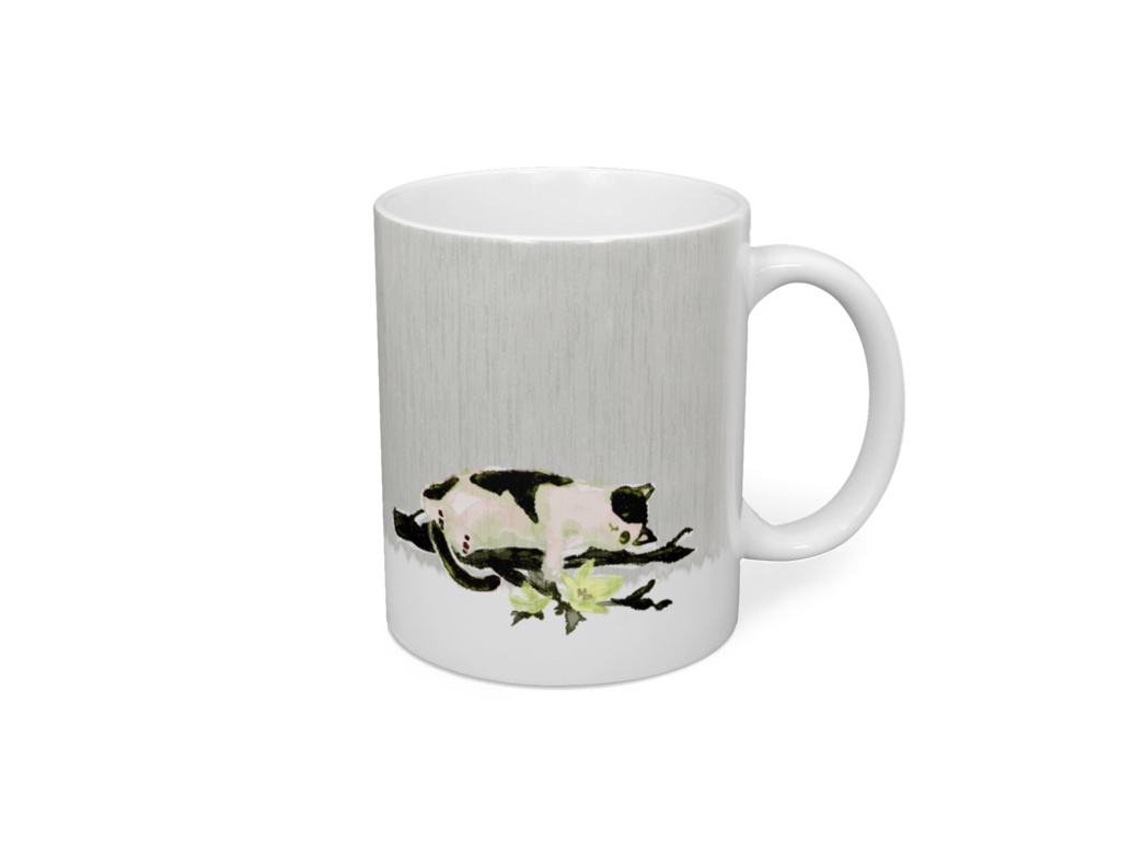 035はちわびねこ🌱マグカップ