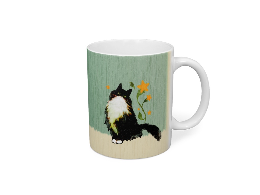 011はちわびねこ🌱マグカップ