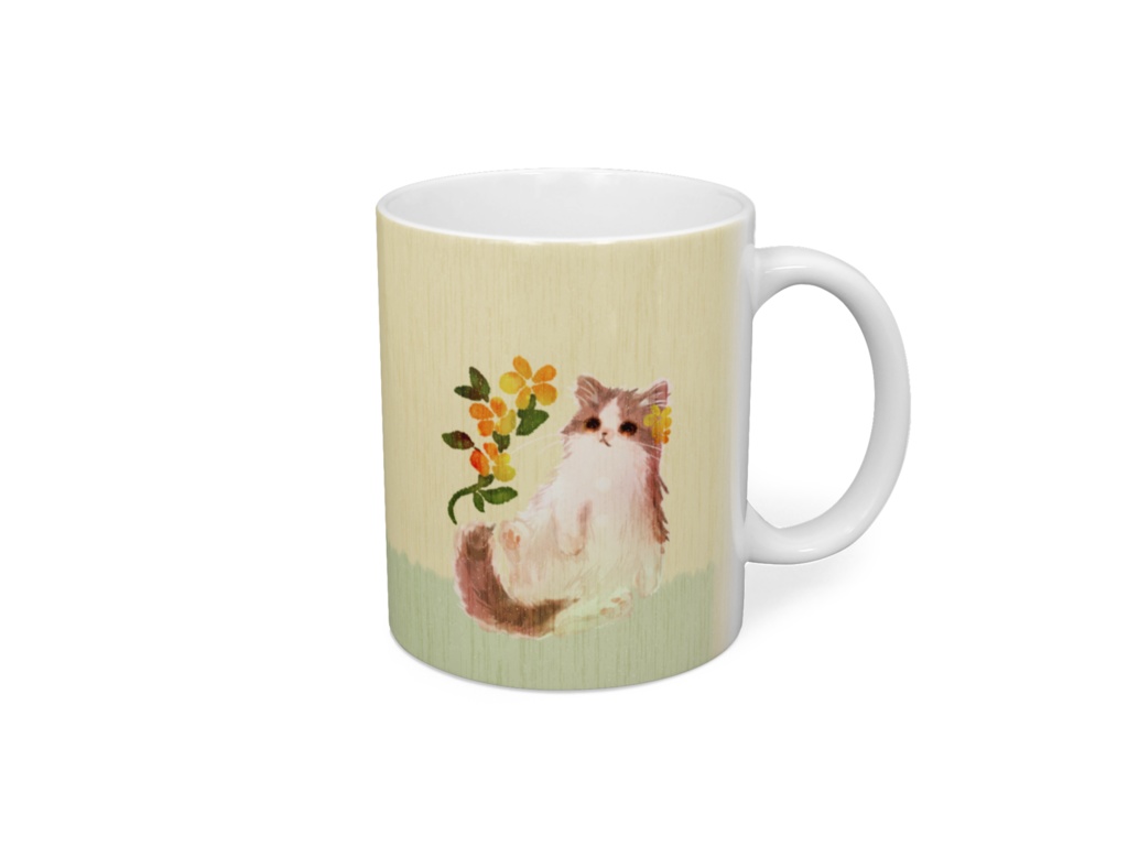 009はちわびねこ🌱マグカップ