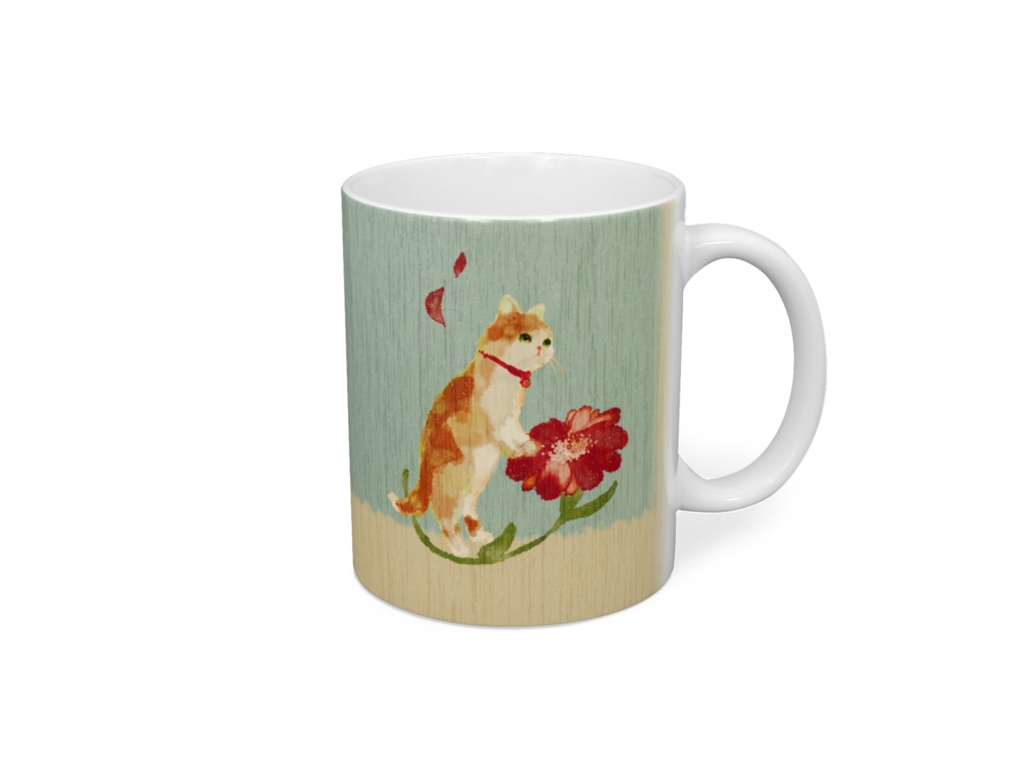 002はちわびねこ🌱マグカップ