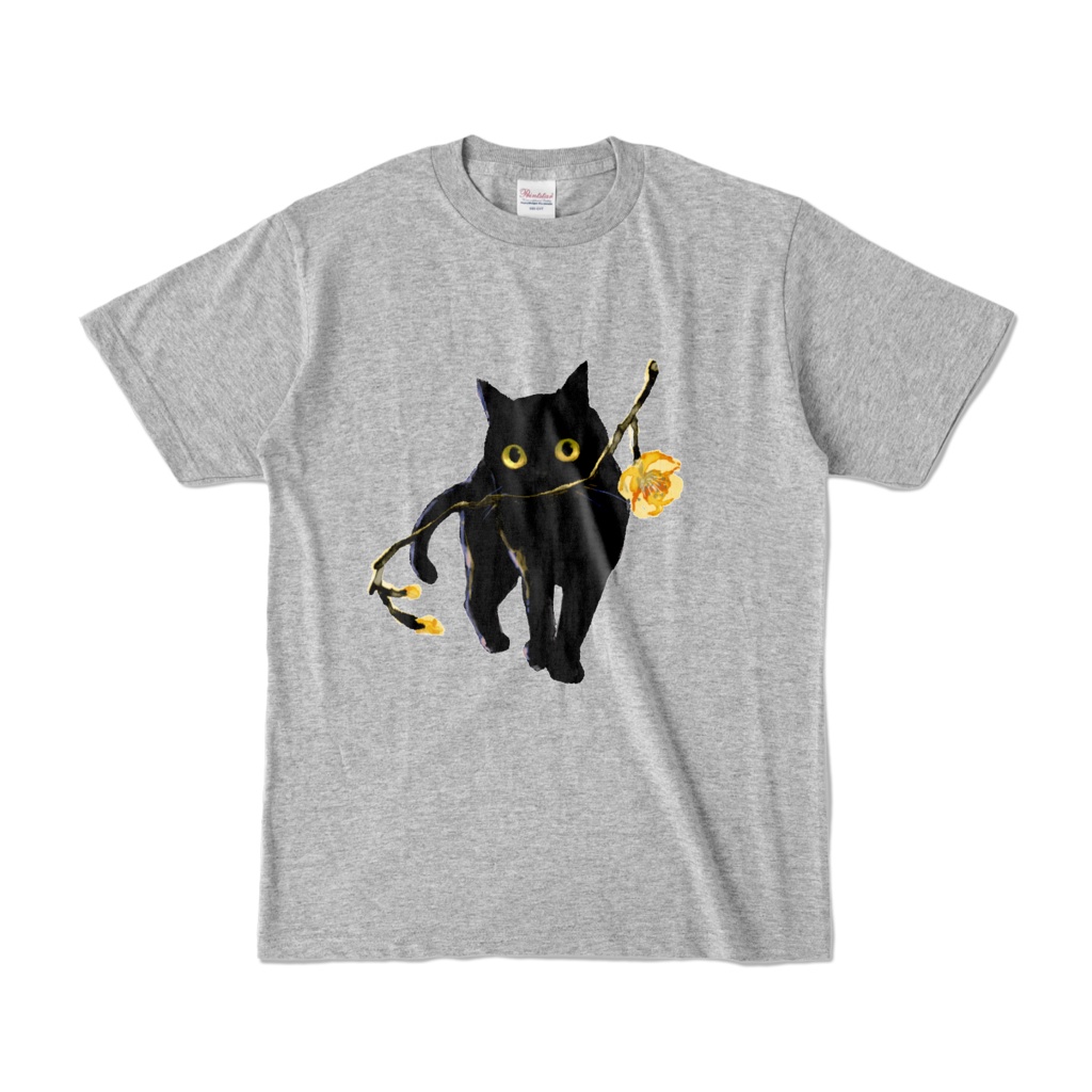 031はちわびねこ🌱カラーTシャツ(杢グレー)