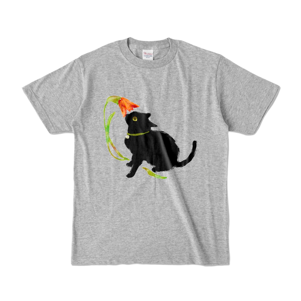 007はちわびねこ🌱カラーTシャツ(杢グレー )