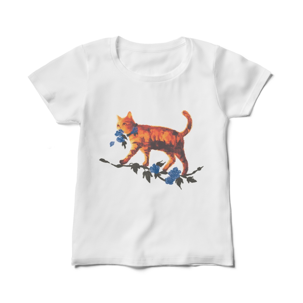 038はちわびねこ🌱レディースTシャツ