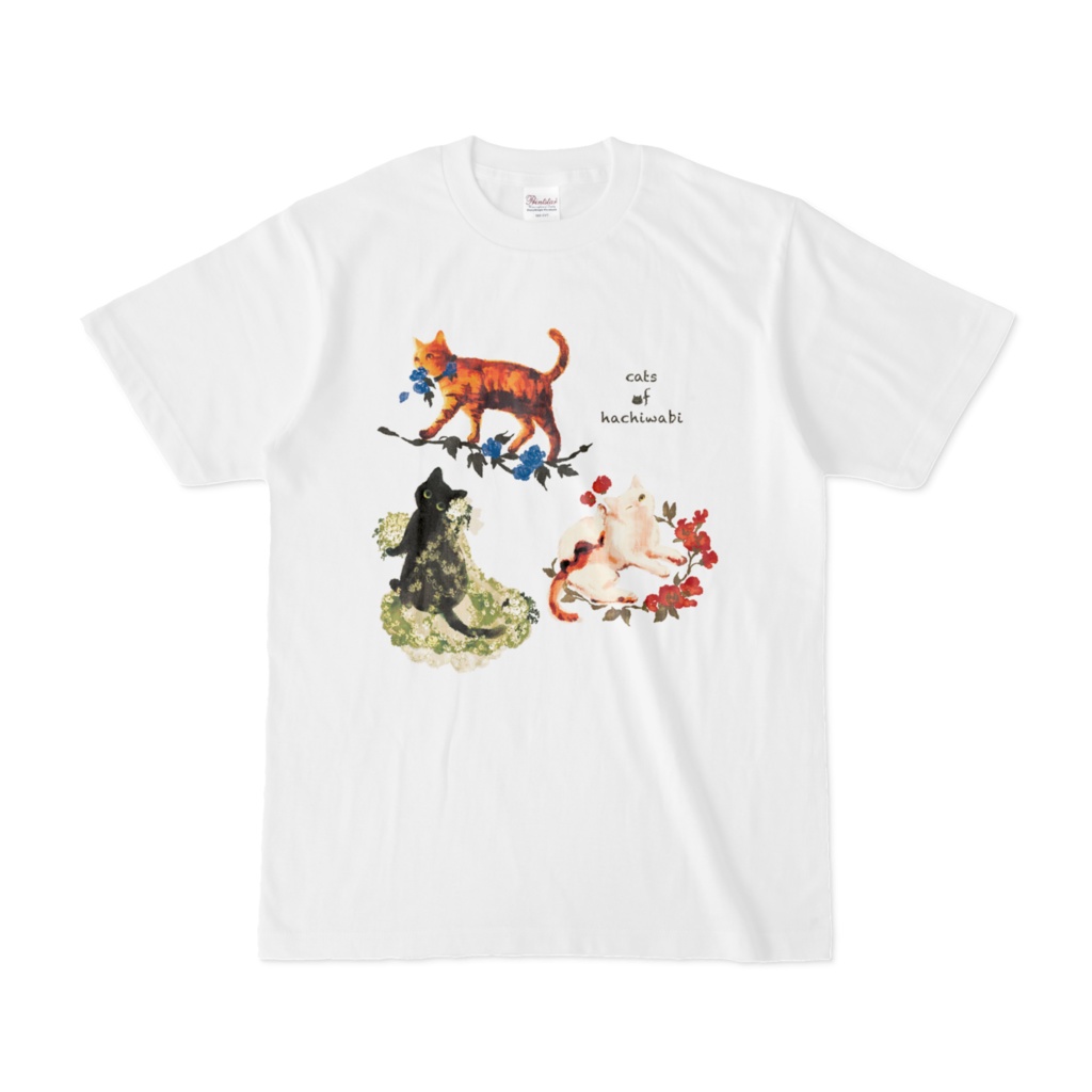 041はちわびねこ🌱Tシャツ