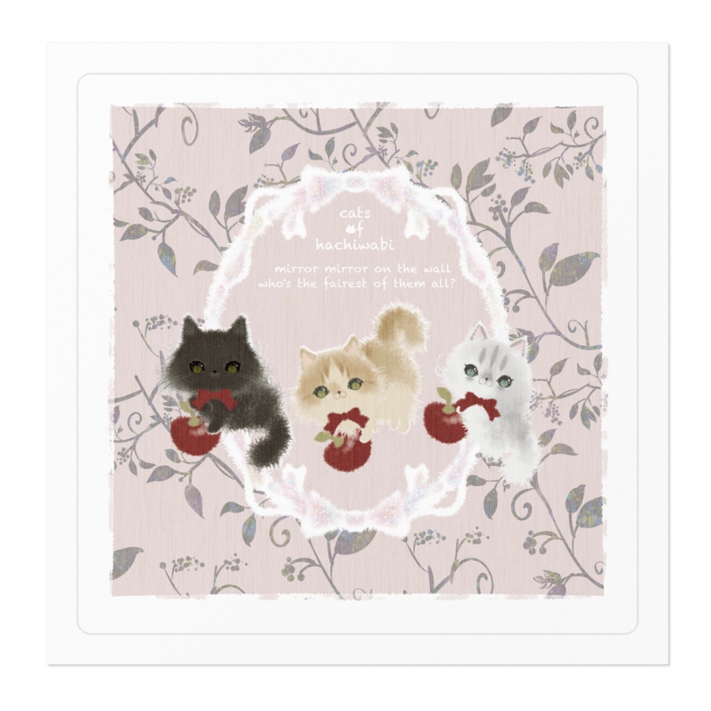 063はちわびねこステッカー