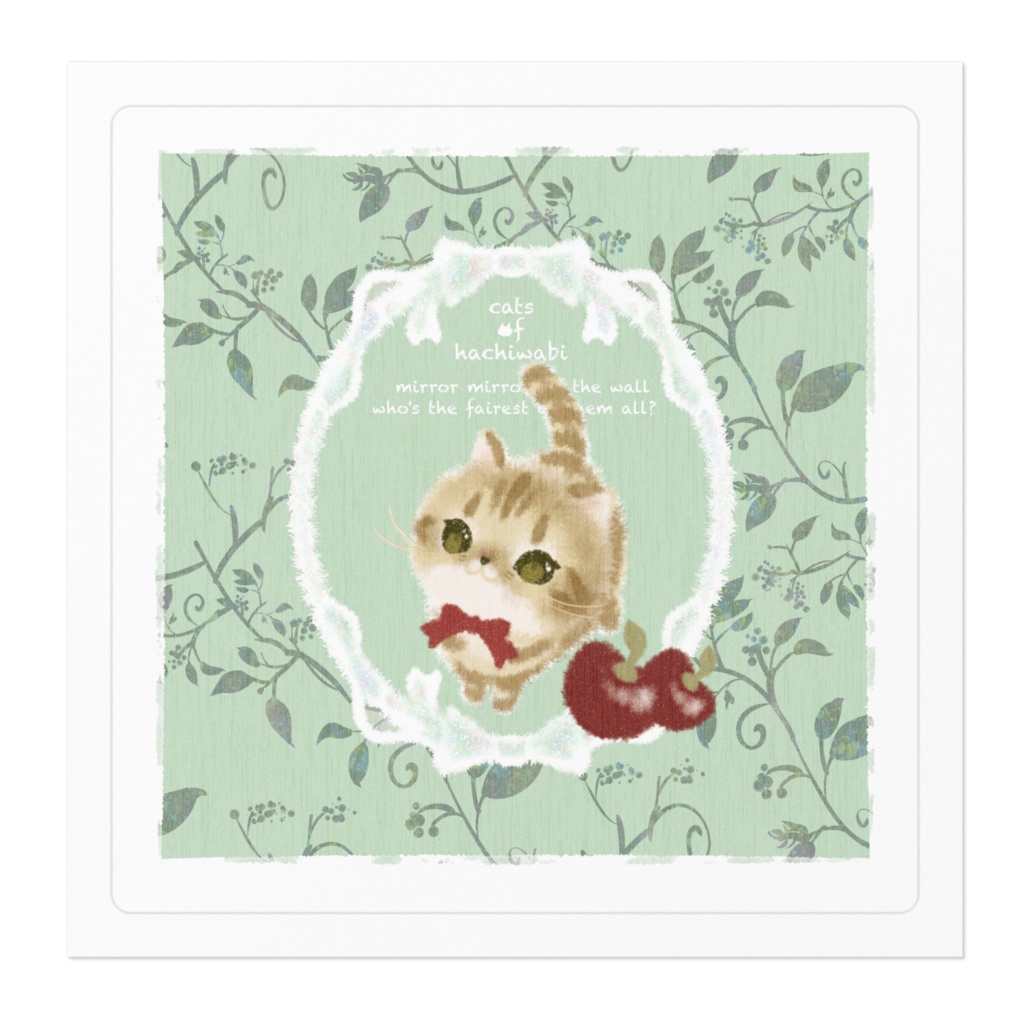 072はちわびねこステッカー