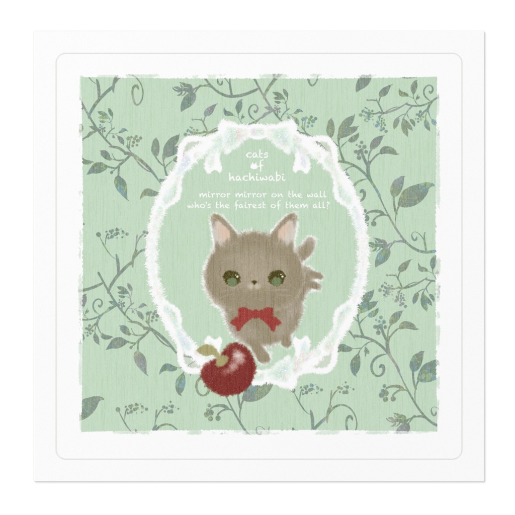 073はちわびねこステッカー