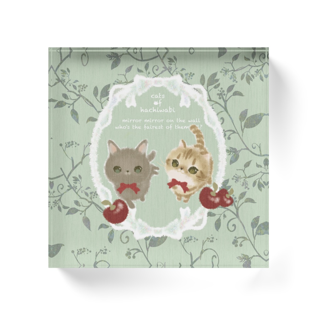 064はちわびねこアクリルブロック