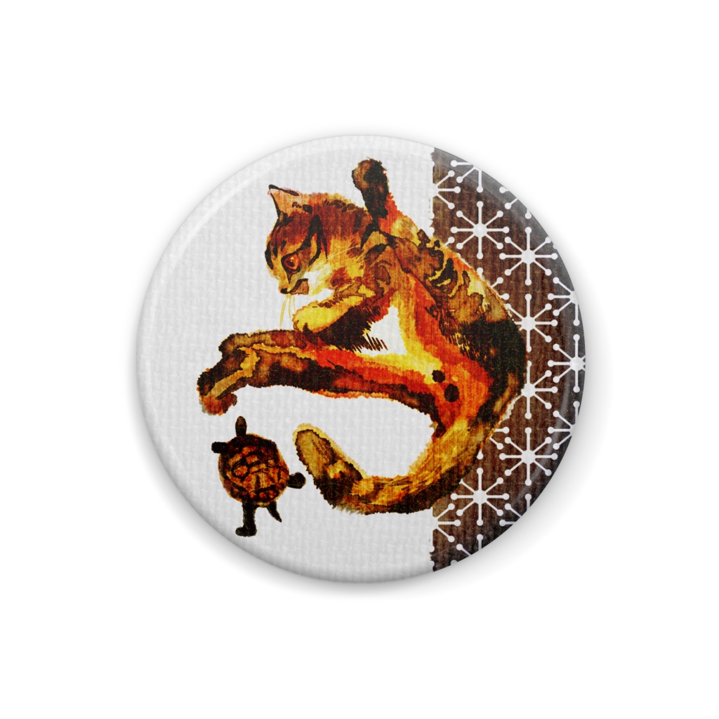 066はちわびねこ缶バッチ