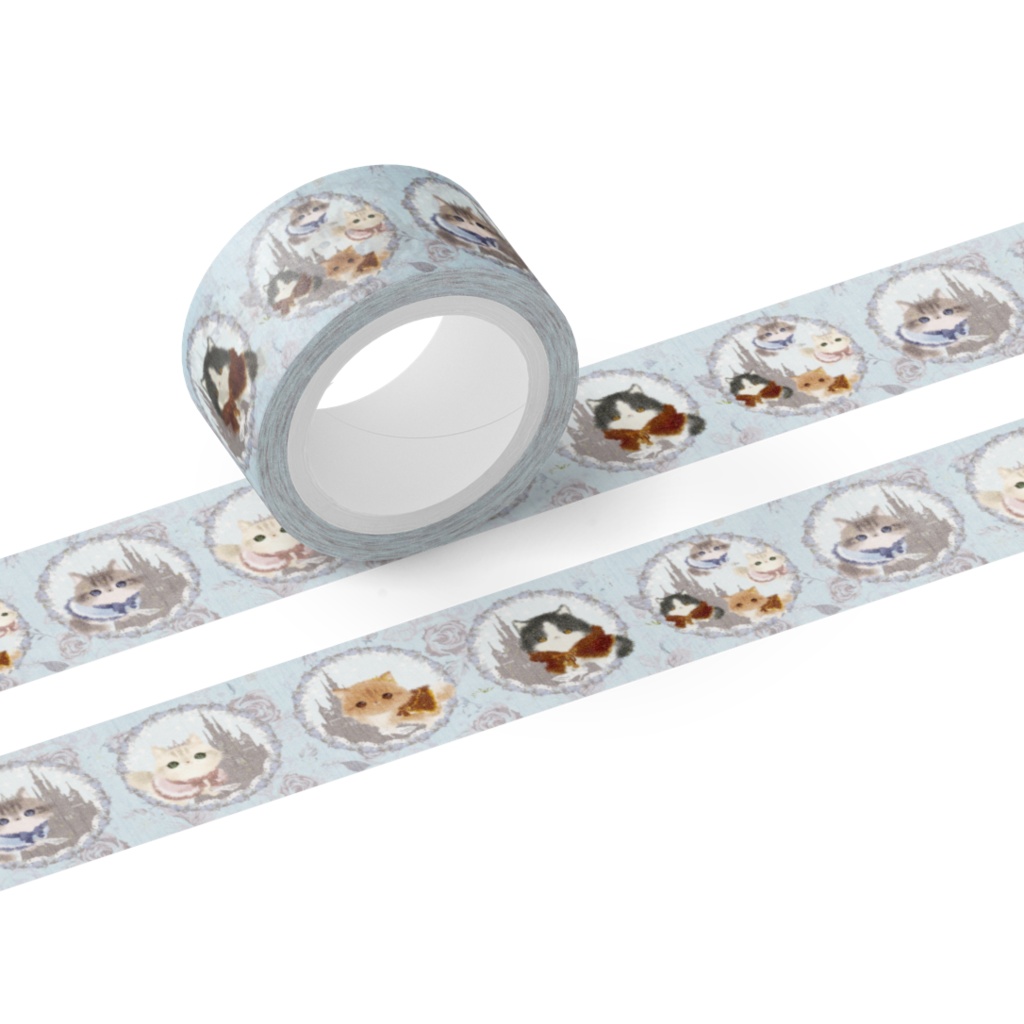 078はちわびねこマスキングテープ