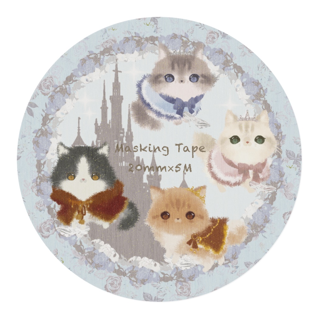 078はちわびねこマスキングテープ