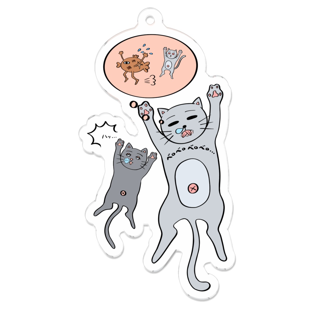 ベロベロねこ アクキー 7cm